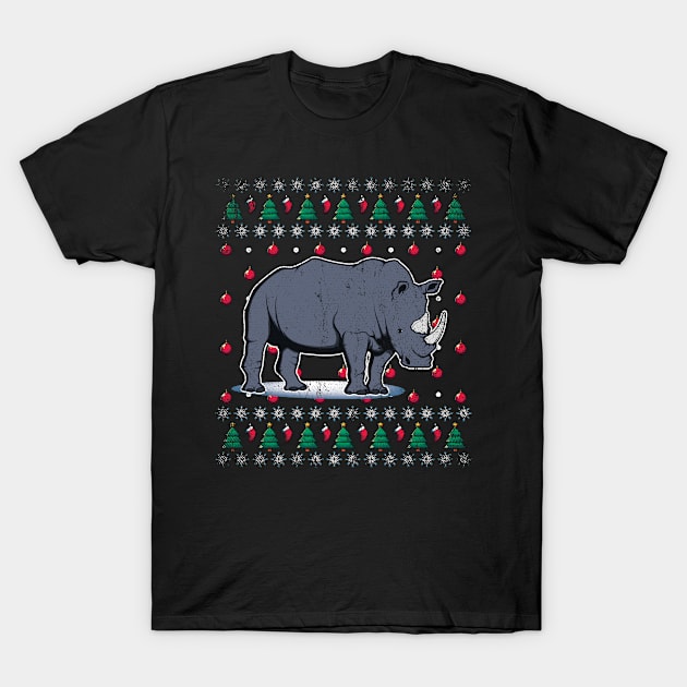 Rhino Ugly Christmas T-Shirt by ShirtsShirtsndmoreShirts